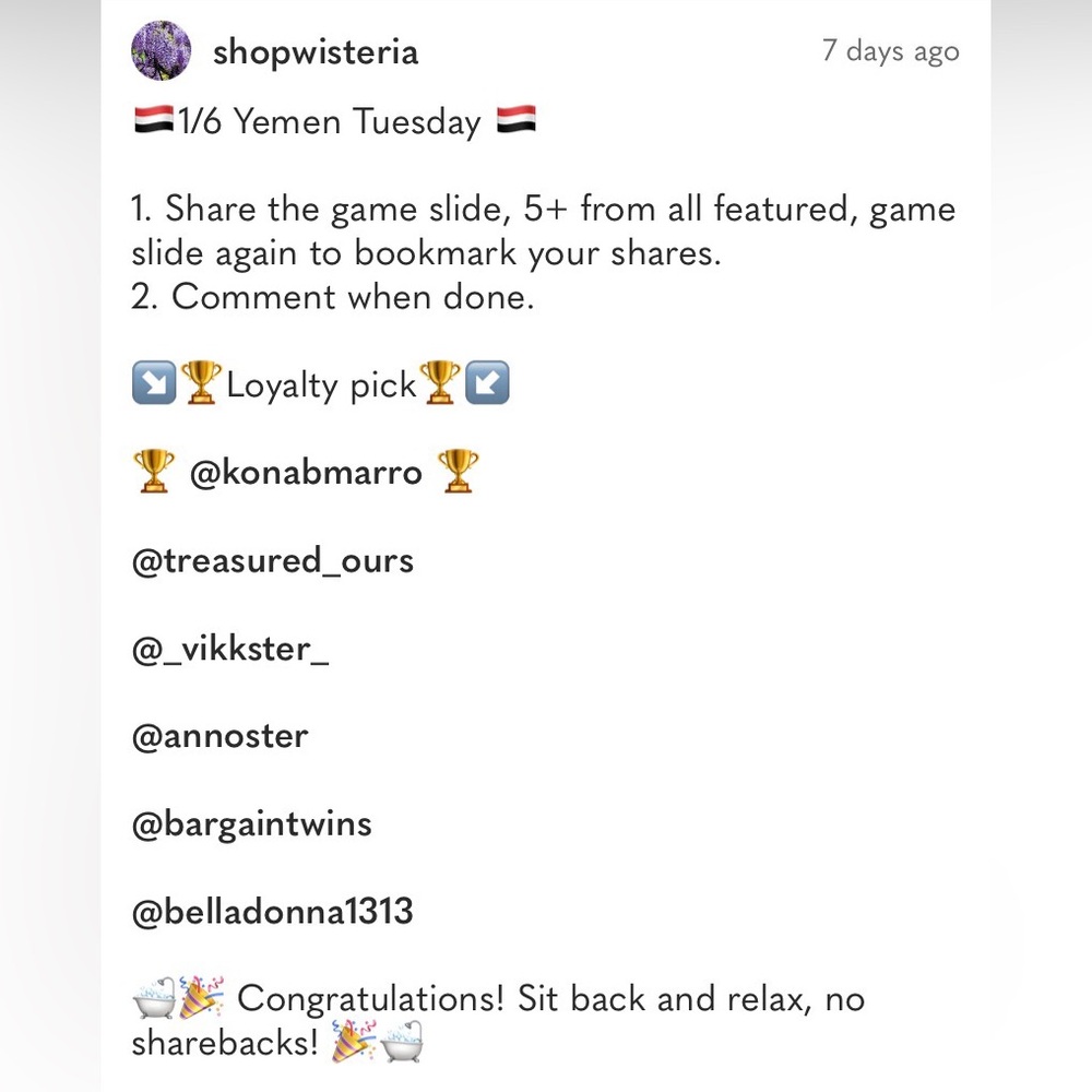 I’M FEATURED! Come join the fun
Share Game Trekking the World @shopwisteria - Picture 14 of 14